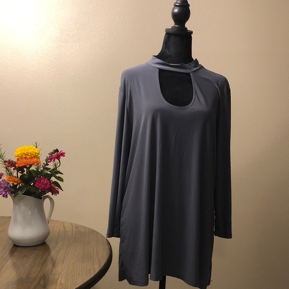 Slinky Brand Gray Blouse - Picture 1 of 2